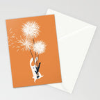 Bunny and Dandelion Bouquet Stationery Card Gallery Image 2