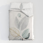 Abstract Botanical Herbs Watercolor Duvet Cover Gallery Image 6