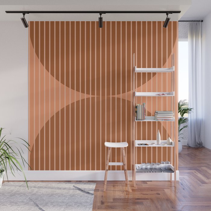 Abstraction Shapes 17 in Terracotta Shades (Moon Phase Abstract)  Wall Mural Gallery Image 1
