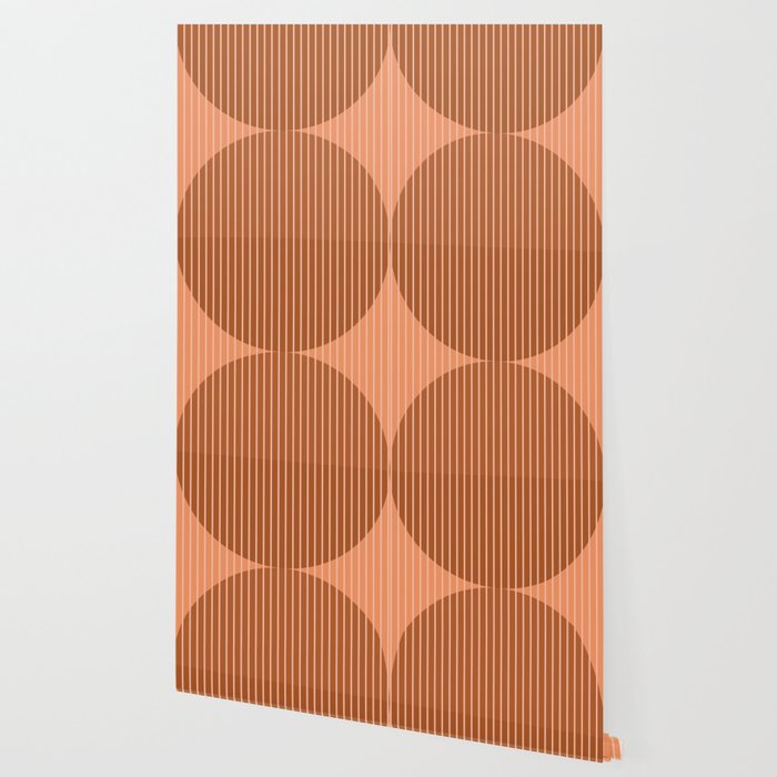 Abstraction Shapes 17 in Terracotta Shades (Moon Phase Abstract)  Wallpaper Gallery Image 2