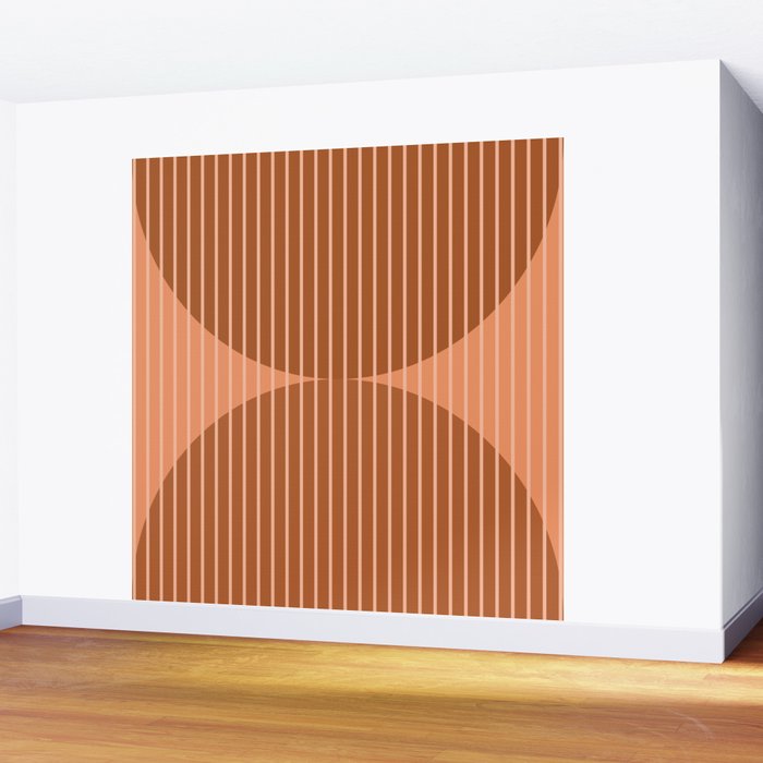 Abstraction Shapes 17 in Terracotta Shades (Moon Phase Abstract)  Wall Mural Gallery Image 2