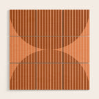 Abstraction Shapes 17 in Terracotta Shades (Moon Phase Abstract)  Wood Wall Art Gallery Image 1