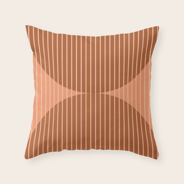 Abstraction Shapes 17 in Terracotta Shades (Moon Phase Abstract)  Throw Pillow Gallery Image 6
