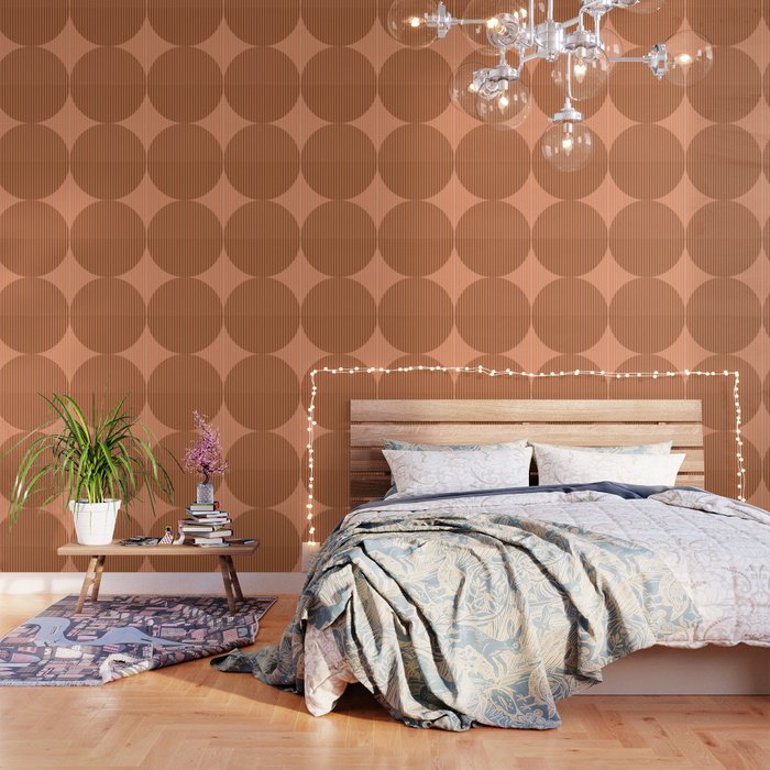 Abstraction Shapes 17 in Terracotta Shades (Moon Phase Abstract)  Wallpaper Gallery Image 3