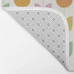 Spring Tulips X Rainbow Mid Century Flowers Bath Mat Gallery Image 2