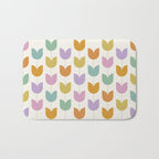 Spring Tulips X Rainbow Mid Century Flowers Bath Mat Gallery Image 1