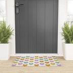 Spring Tulips X Rainbow Mid Century Flowers Welcome Mat Gallery Image 3