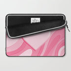 Trippy Heart Pink Retro Pop Abstract Plastic Print Pattern Laptop Sleeve Gallery Image 2