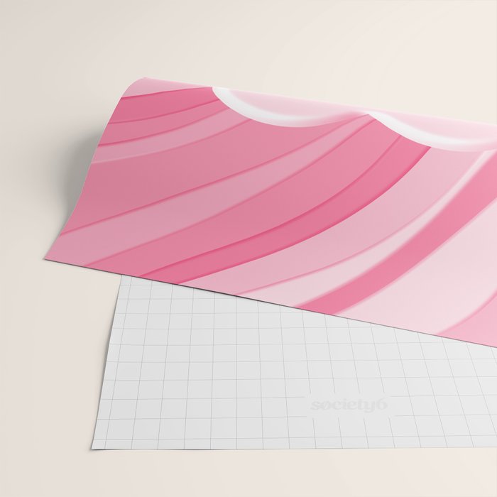 Trippy Heart Pink Retro Pop Abstract Plastic Print Pattern Wrapping Paper Gallery Image 2