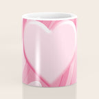 Trippy Heart Pink Retro Pop Abstract Plastic Print Pattern Coffee Mug Gallery Image 4