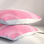 Trippy Heart Pink Retro Pop Abstract Plastic Print Pattern Pillow Sham Gallery Image 3