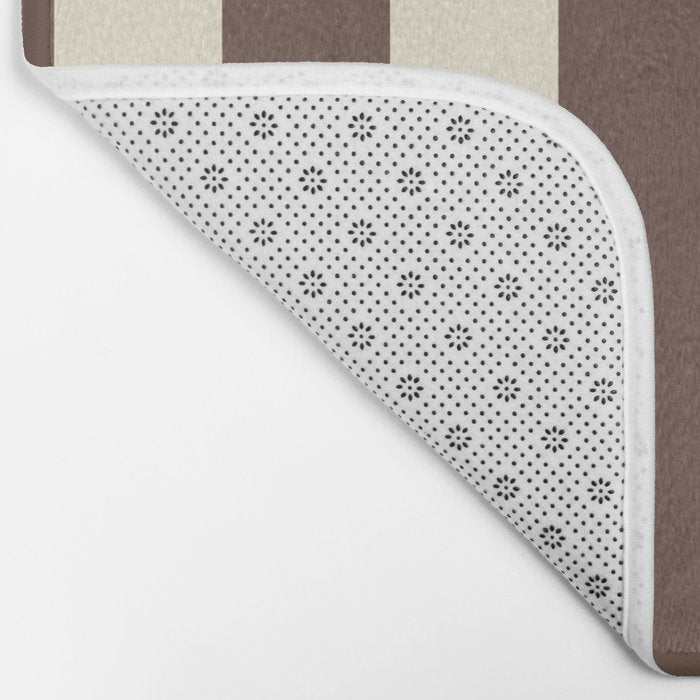 Stripes of Brown and Cream Bath Mat Gallery Image 2