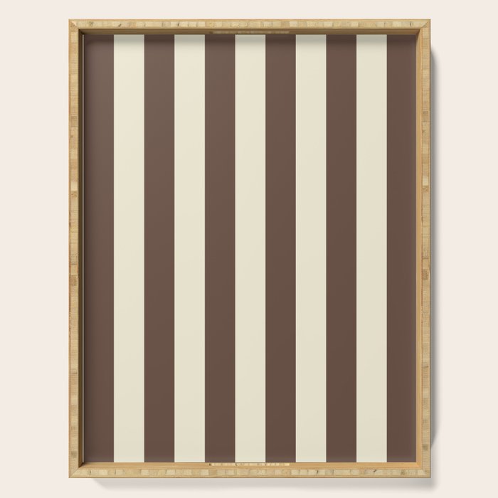 Stripes of Brown and Cream Serving Tray Gallery Image 1
