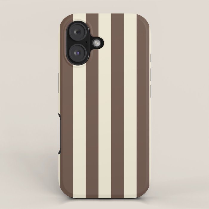 Stripes of Brown and Cream iPhone Case
