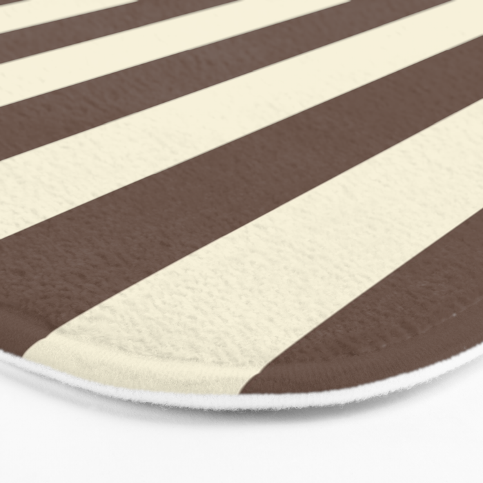 Stripes of Brown and Cream Bath Mat Gallery Image 3