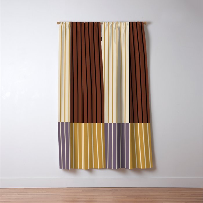 Color Block Line Abstract XVIII Window Curtain Gallery Image 3