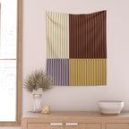 Color Block Line Abstract XVIII Wall Tapestry Gallery Image 2