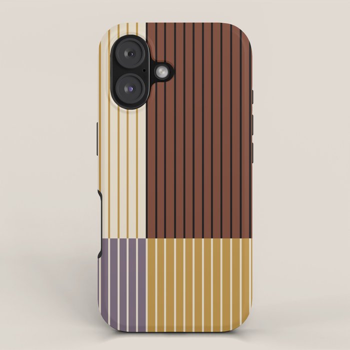 Color Block Line Abstract XVIII iPhone Case Gallery Image 1
