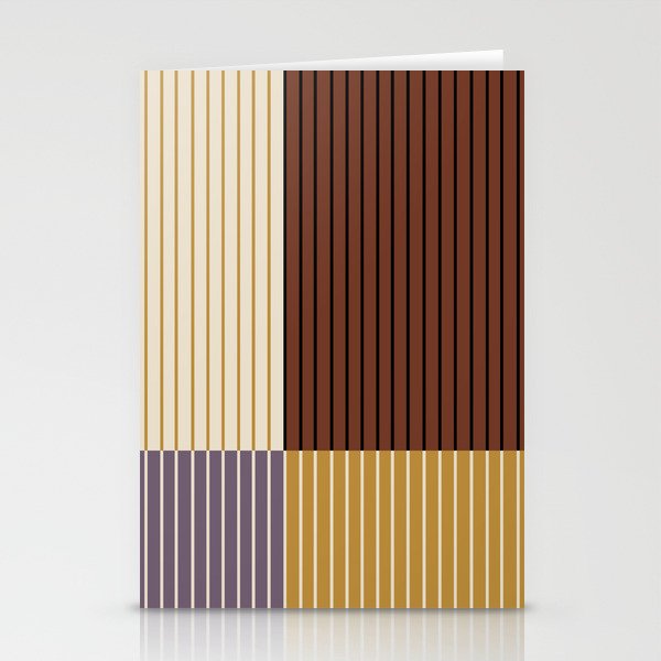 Color Block Line Abstract XVIII Stationery Card Gallery Image 1
