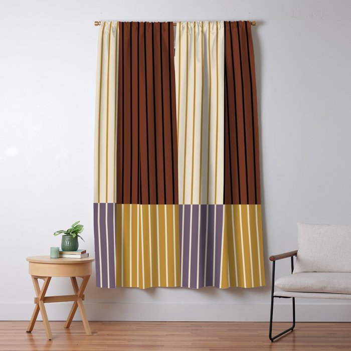 Color Block Line Abstract XVIII Window Curtain Gallery Image 5