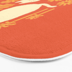 Abstraction minimal cat 27red happy go lucky Bath Mat Gallery Image 3