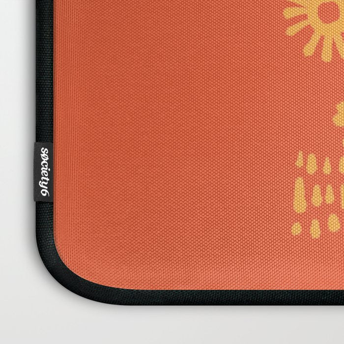 Abstraction minimal cat 27red happy go lucky Laptop Sleeve Gallery Image 3