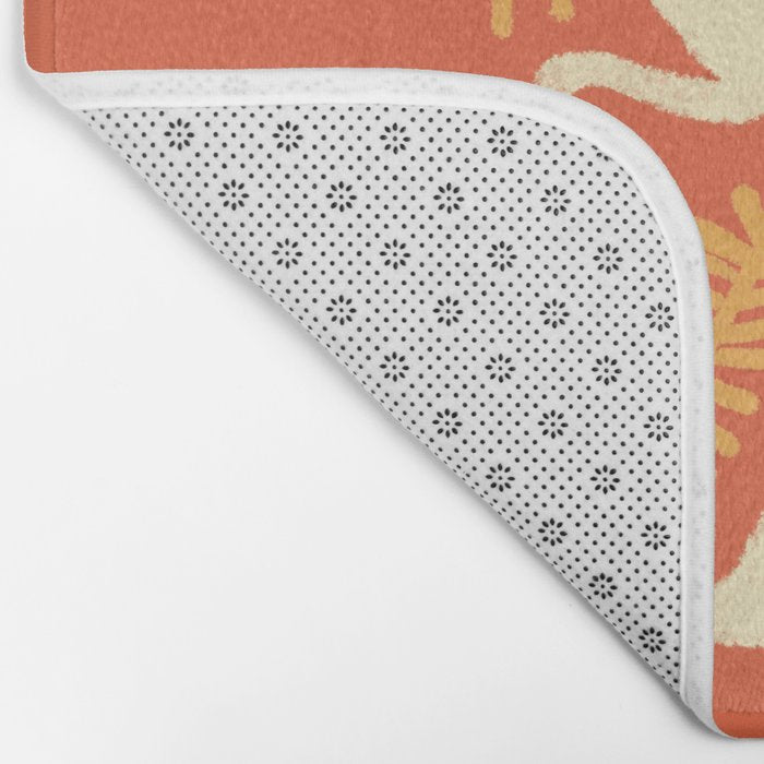 Abstraction minimal cat 27red happy go lucky Bath Mat Gallery Image 2
