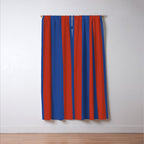 Ultramarine and Carrot Cake Stripes Window Curtain Gallery Image 3