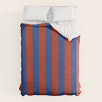 Ultramarine and Carrot Cake Stripes Duvet Cover Gallery Image 6