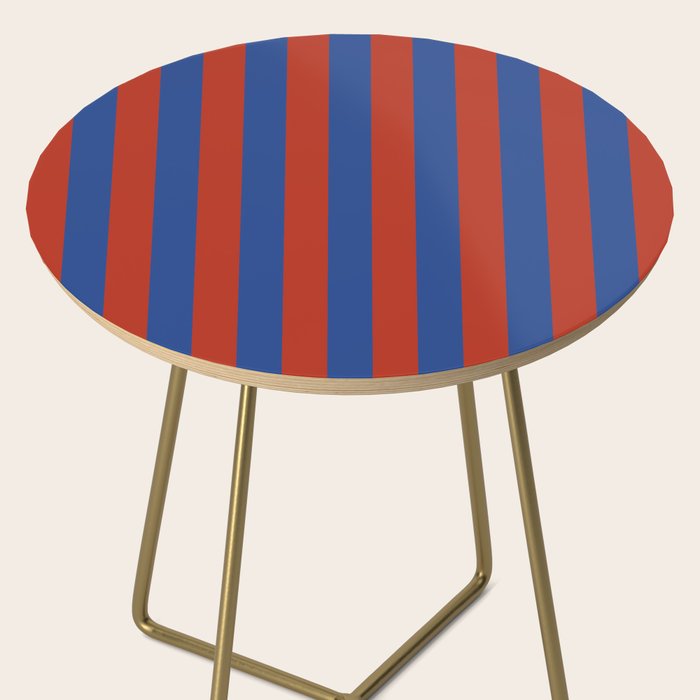 Ultramarine and Carrot Cake Stripes Side Table Gallery Image 2