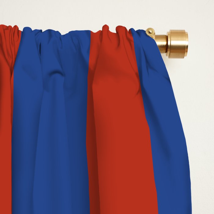 Ultramarine and Carrot Cake Stripes Window Curtain Gallery Image 2