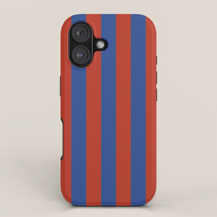 Ultramarine and Carrot Cake Stripes iPhone Case Gallery Image 1