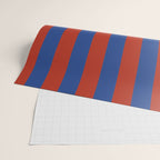 Ultramarine and Carrot Cake Stripes Wrapping Paper Gallery Image 2