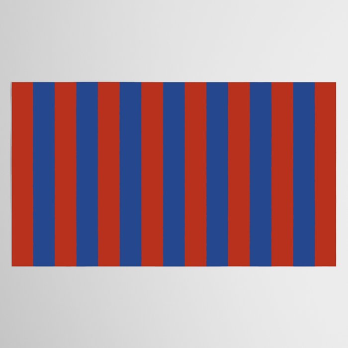 Ultramarine and Carrot Cake Stripes Tablecloth Gallery Image 2