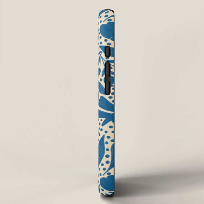 Blue Floral iPhone Case Gallery Image 2