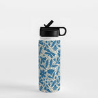 Blue Floral Water Bottle Gallery Image 1