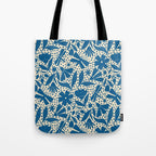 Blue Floral Tote Bag Gallery Image 1