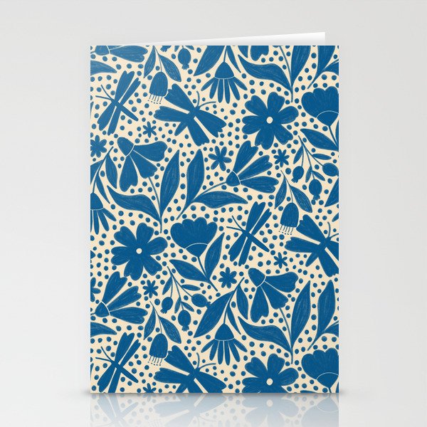 Blue Floral Stationery Card Gallery Image 2
