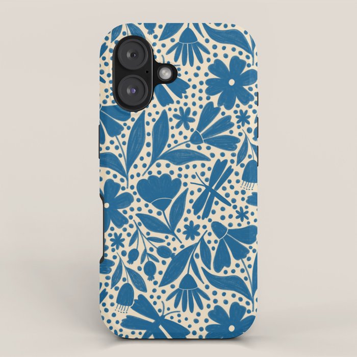 Blue Floral iPhone Case Gallery Image 1