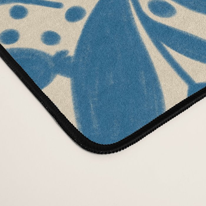 Blue Floral Desk Mat Gallery Image 4