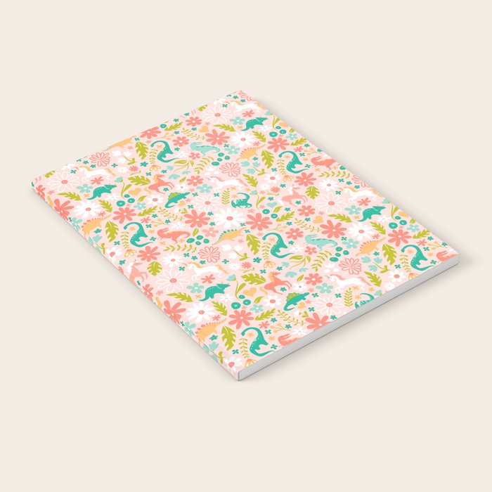 Dinosaurs + Unicorns in Pink + Teal Notebook Gallery Image 2