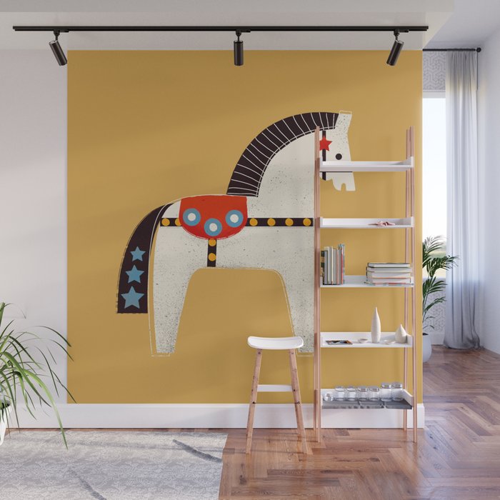 Festive Pony - illustration Wall Mural Gallery Image 1