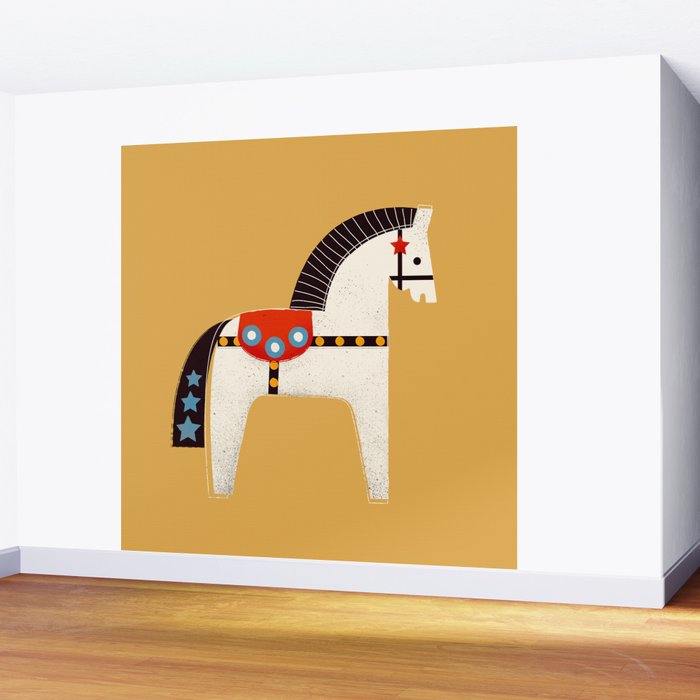 Festive Pony - illustration Wall Mural Gallery Image 2