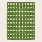 Mid Century Modern Atomic Starburst Grid Retro Christmas Green and Cream Poster Gallery Image 4