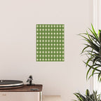 Mid Century Modern Atomic Starburst Grid Retro Christmas Green and Cream Poster Gallery Image 2
