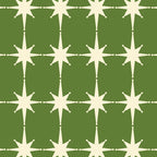 Mid Century Modern Atomic Starburst Grid Retro Christmas Green and Cream Coffee Mug Gallery Image 2