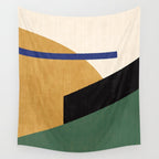 Geometric Compo 1 Filet - green Wall Tapestry Gallery Image 4