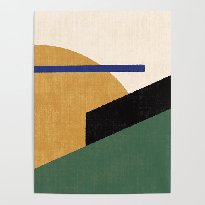 Geometric Compo 1 Filet - green Poster Gallery Image 4