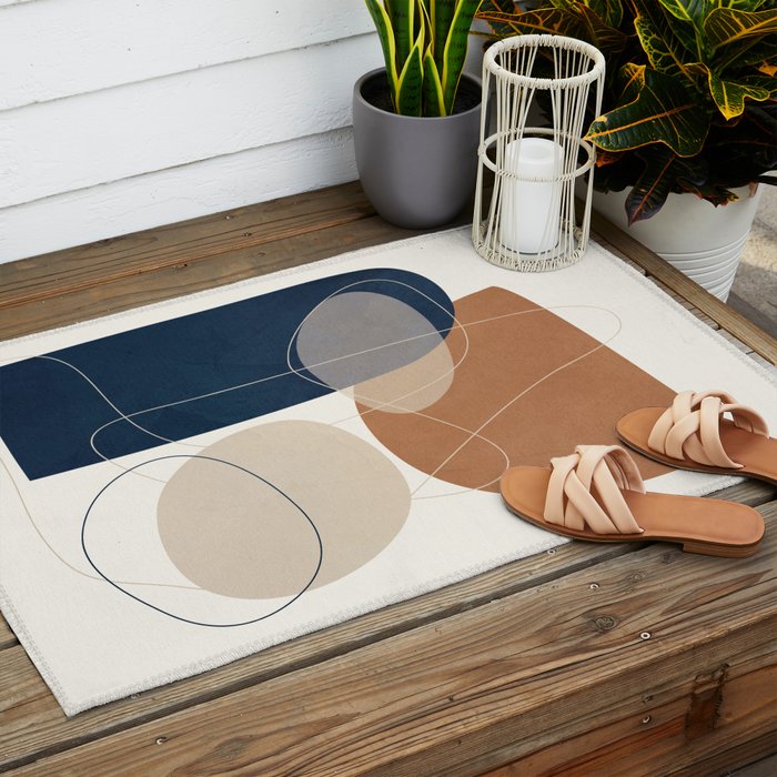 Spiraling Geometry 1 Outdoor Rug Gallery Image 2