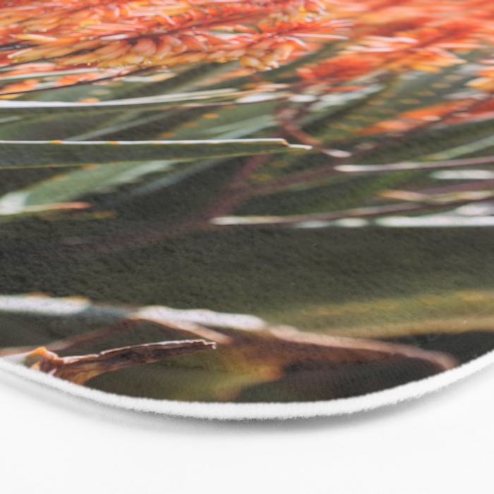 California Coastal Botanical Art x Coastal Aloe Blooms Bath Mat Gallery Image 3